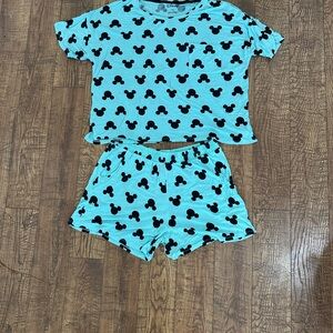 Disney Blue Mickey Mouse Women’s XL Pajama Set